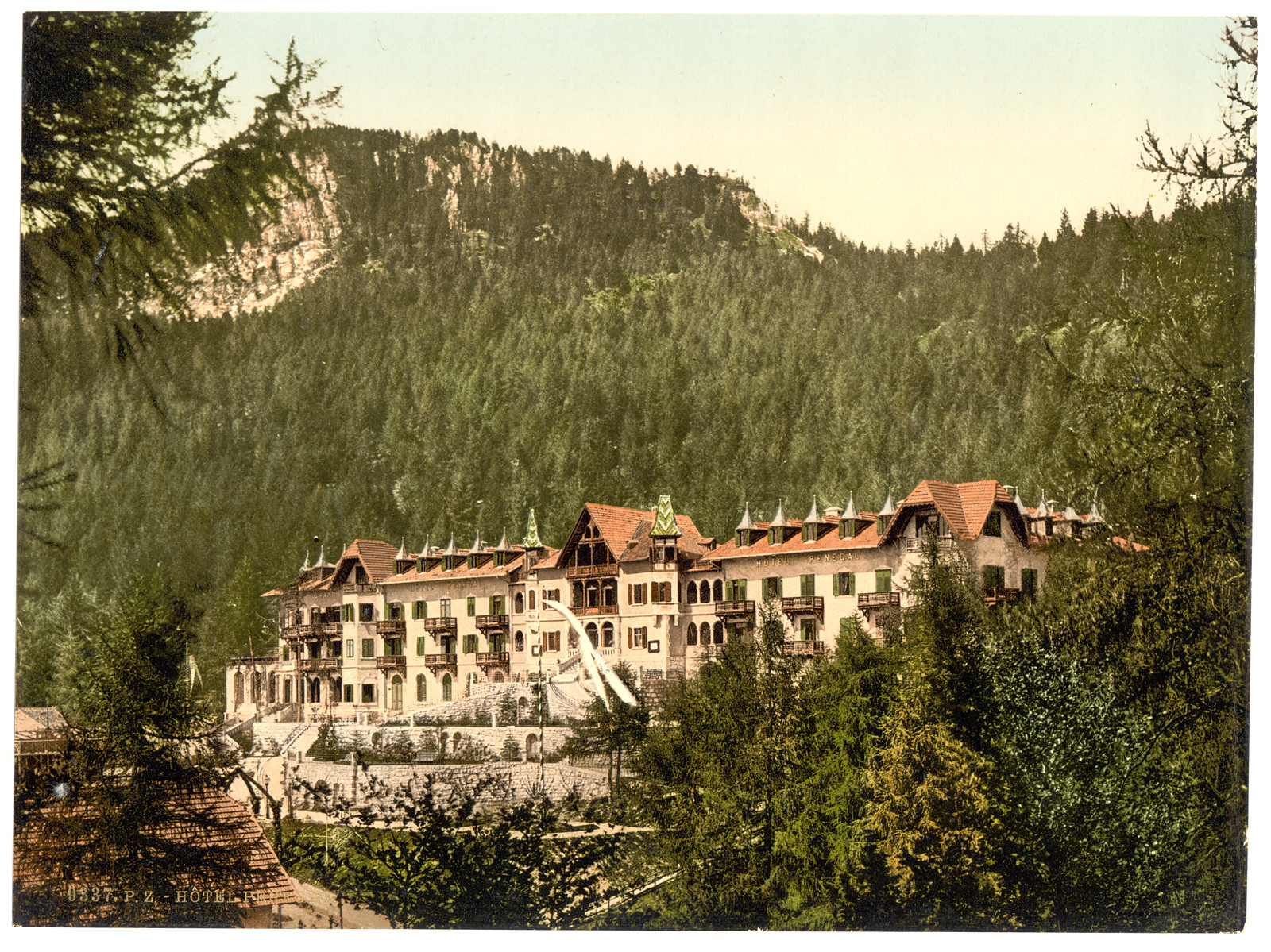 Hotel Penegal Tyrol Austro-Hungary, [between ca. 1890 and ca. 1900]. — historic print