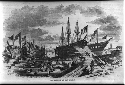 Ship-building at East Boston