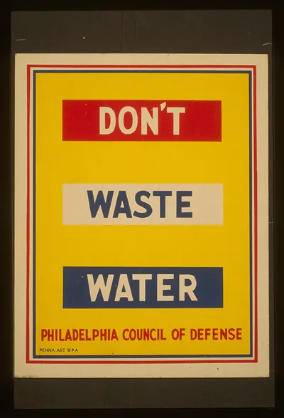 Dont waste water / Penna Art WPA.