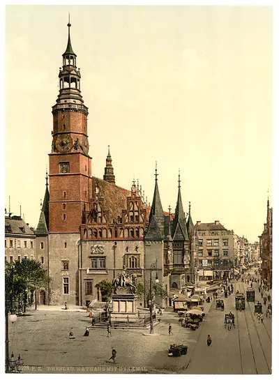 Town hall Breslau Silesia Germany (i.e. Wroclaw Poland)