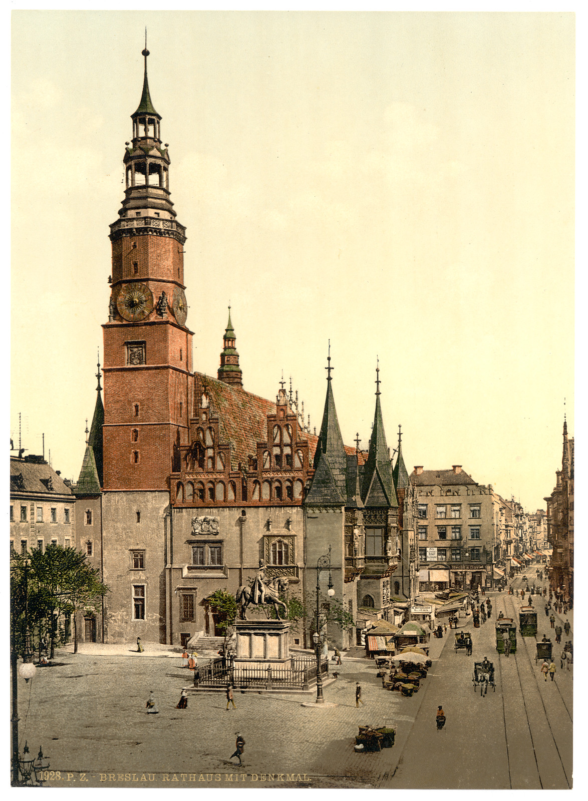 Town hall Breslau Silesia Germany (i.e. Wroclaw Poland), [between ca. 1890 and ca. 1900]. — historic print