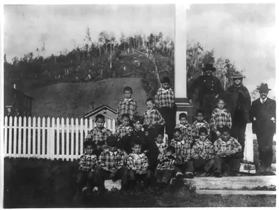 Indian boys at Holy Cross Mission - Red" McConnell"
