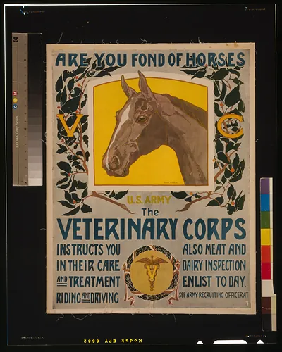 Are you fond of horses - U.S. Army - The Veterinary Corps instructs you in their care and treatment riding and driving / Horst Schreck.