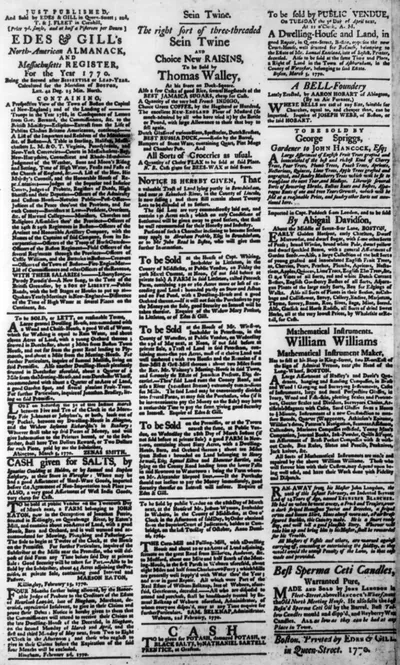 The Boston Gazette, and Country Journal. Monday, March 12, 1770