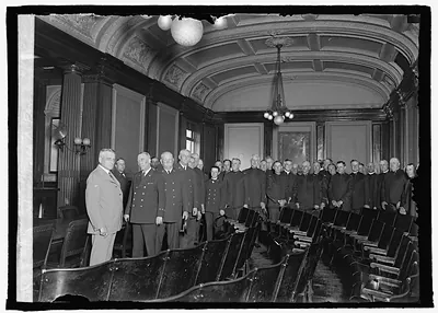 Commissioner Fred A. Fenning receiving Fire Dept. officials, 6/10/25