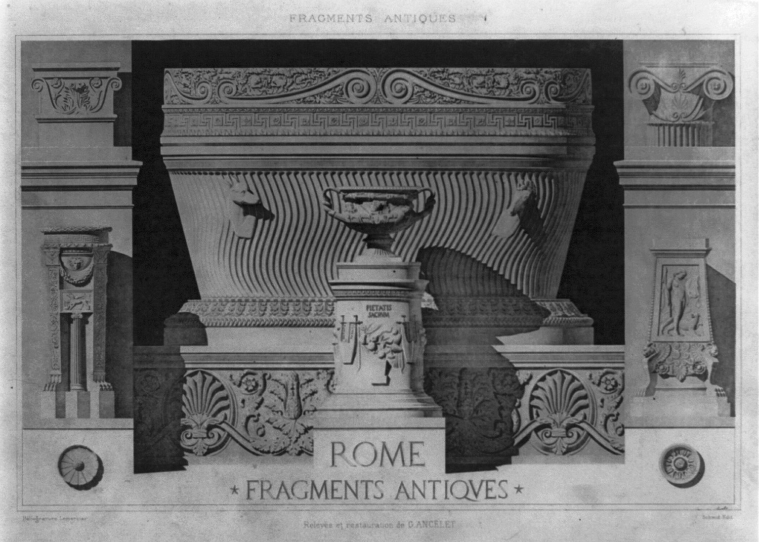 Rome - Fragments Antiques, [189-?] — historic print