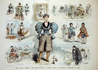 The new woman" and her bicycle - there will be several varieties of her"
