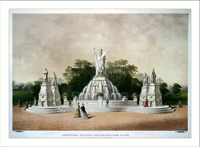 Centennial Fountain, Philadelphia Park, Pa. 1876