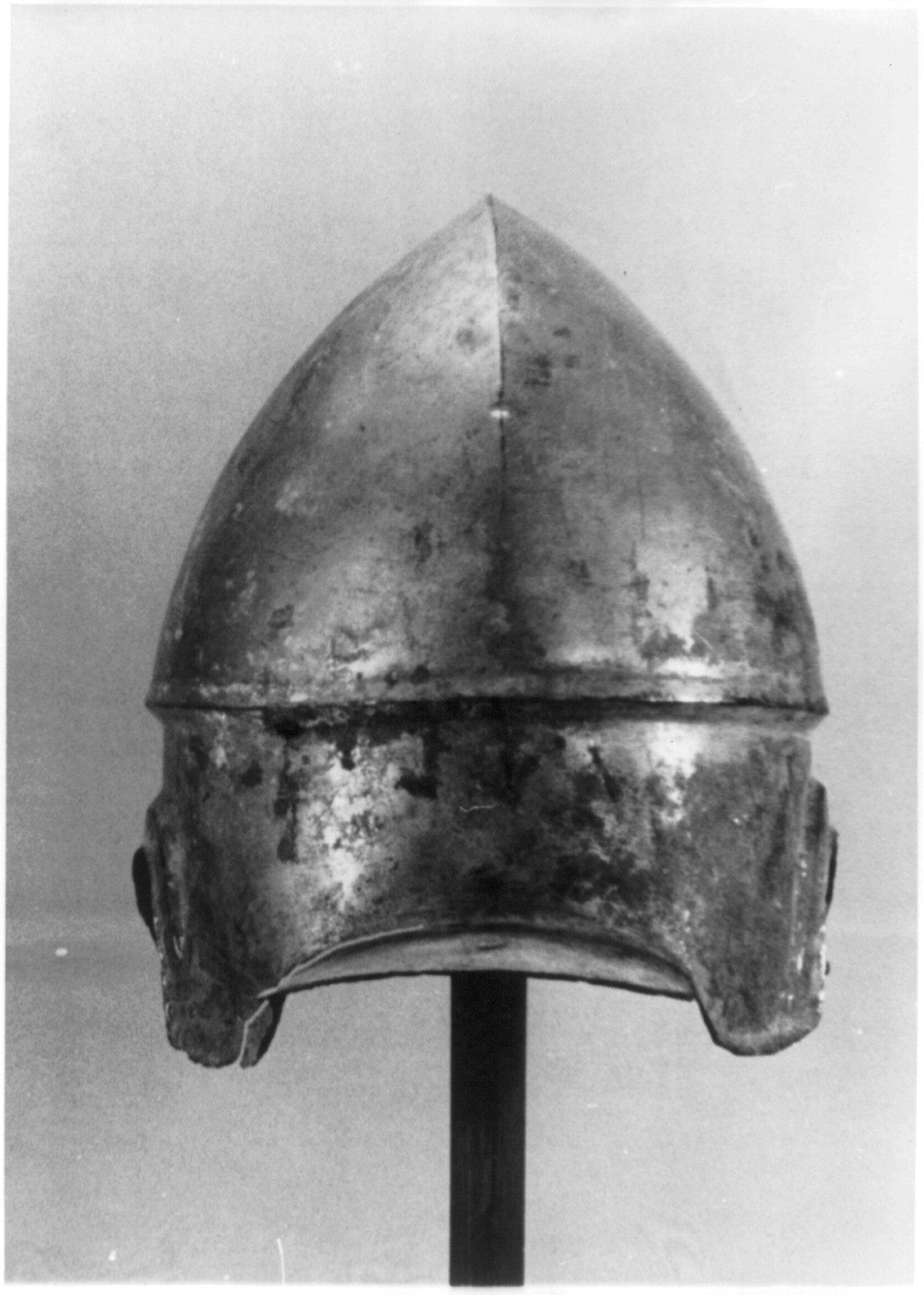 [Viking helmet - front view], [no date recorded on caption card] — historic photograph