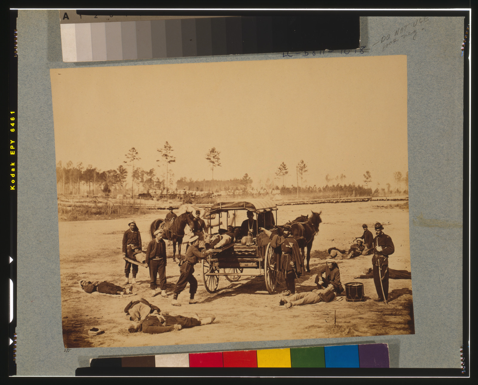 Ambulance drill at Headquarters Army of Potomac, near Brandy Station, Va., March, 1864, [1864, printed later] — historic photograph