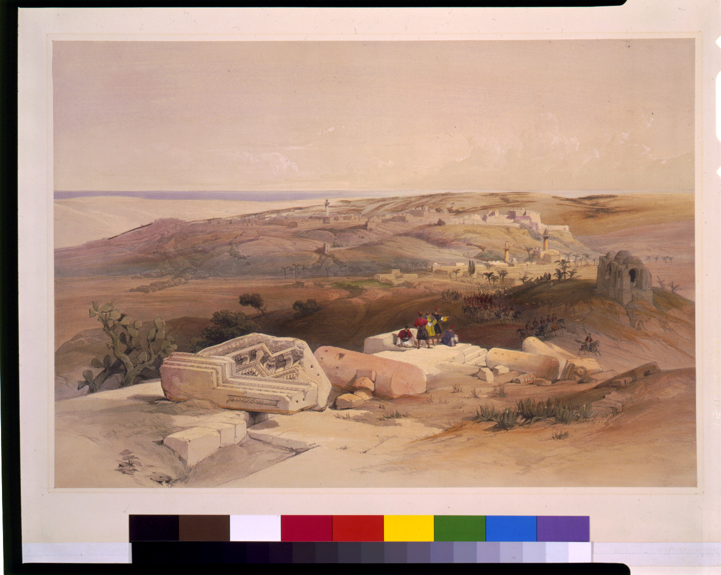 Gaza, March 21st 1839 / David Roberts, R.A., [published 1843] — antique lithograph