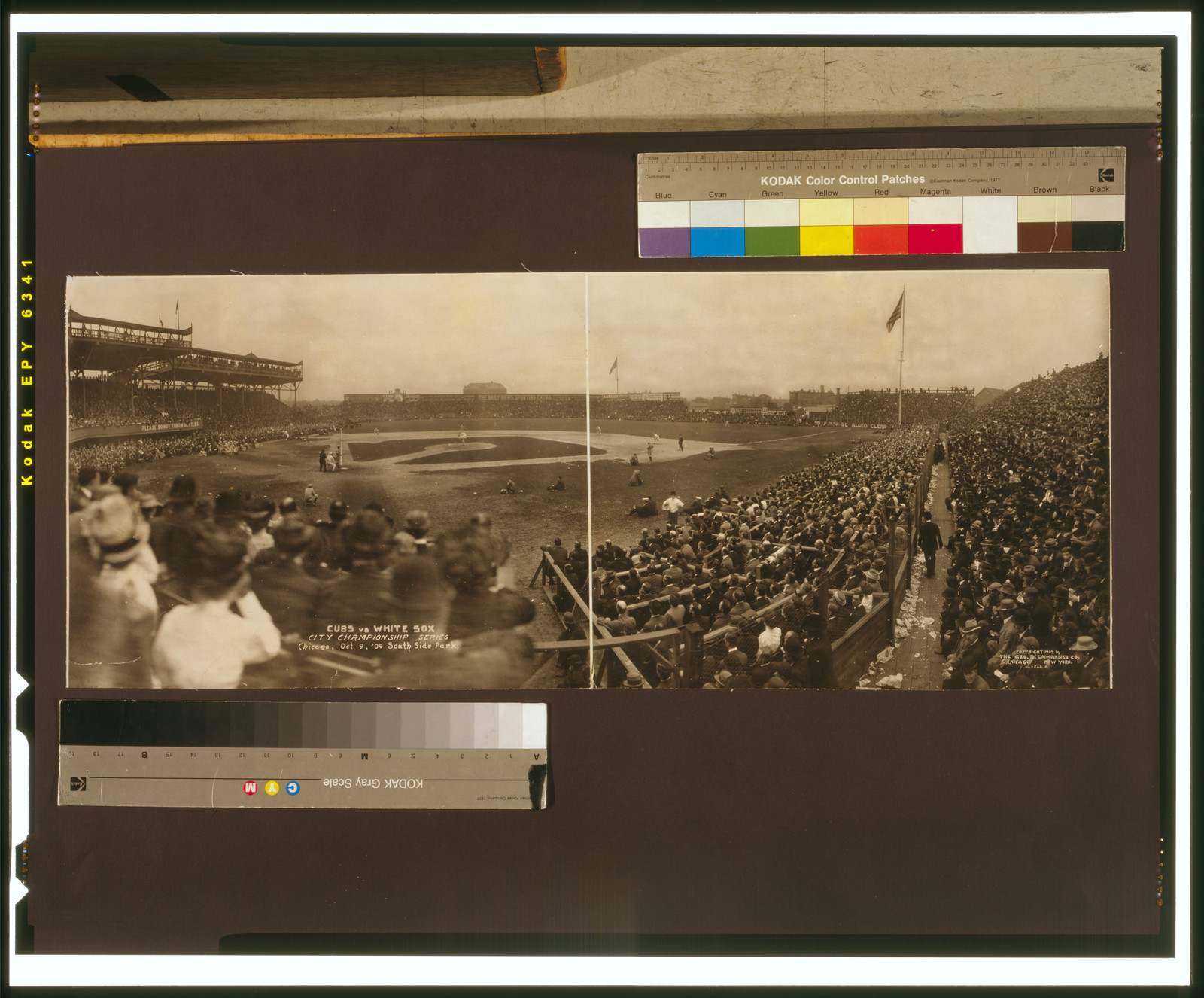 Cubs vs. White Sox, City Championship series, Chicago, Oct. 9, '09, South Side Park, 1909 October 9. — historic photograph