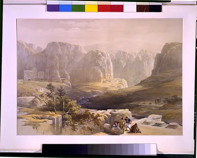 Petra looking south March 9th 1839 / David Roberts.