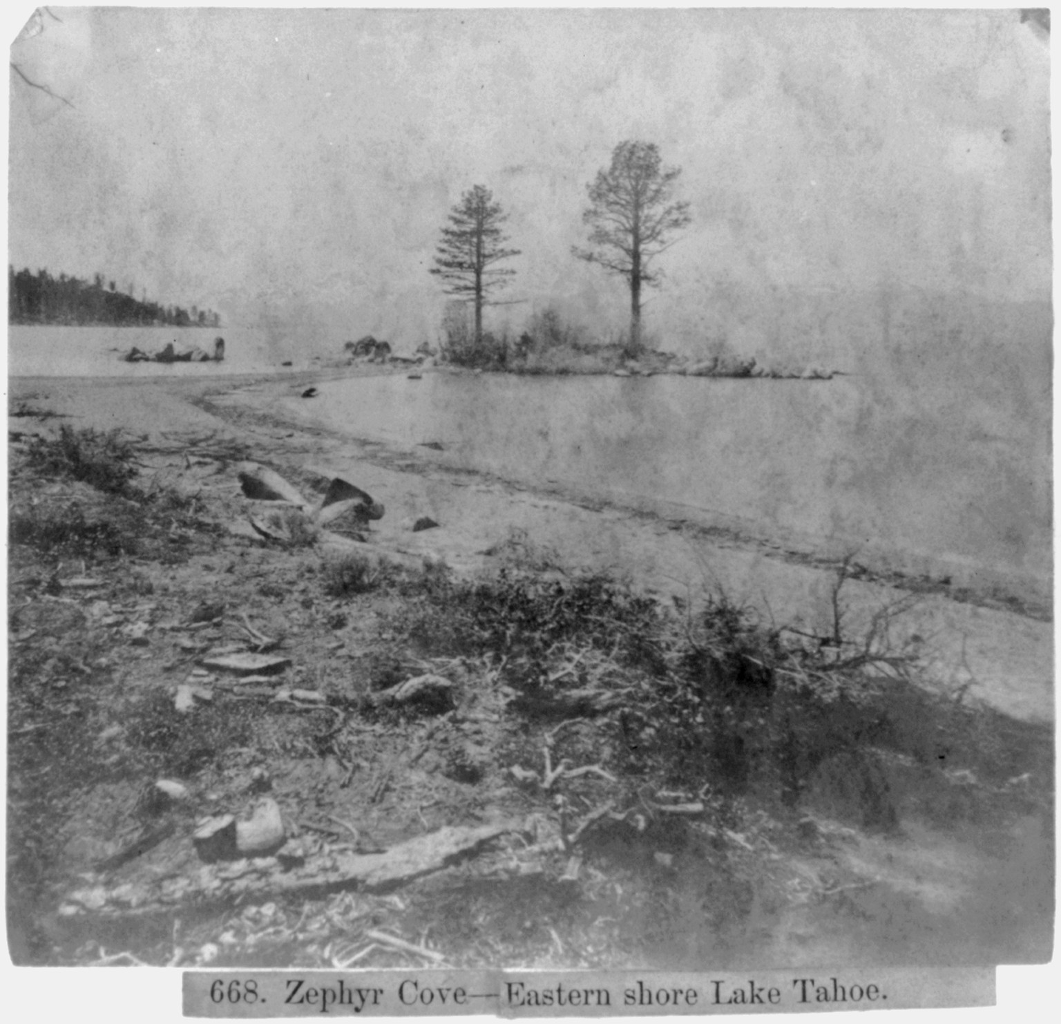 Zephyr Cove, Eastern shore Lake Tahoe, [published 1866] — historic photograph