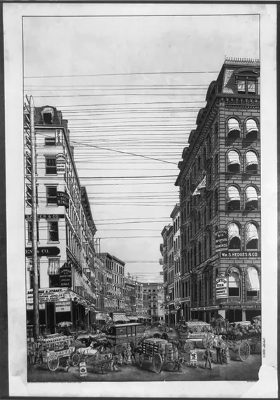 [View of Broadway and Maiden Lane, New York City]