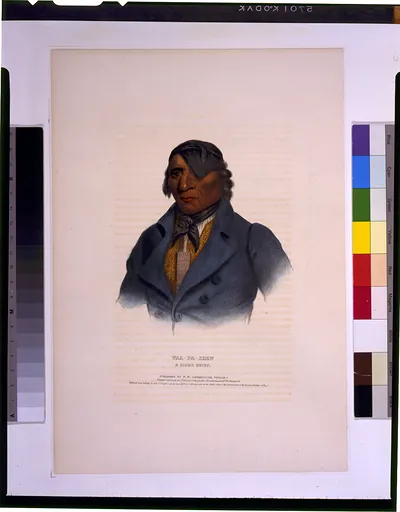 Waa-Pa-Shaw, a Sioux chief / printed & coloured at I.T. Bowen's Lithographic Printing Establishment.