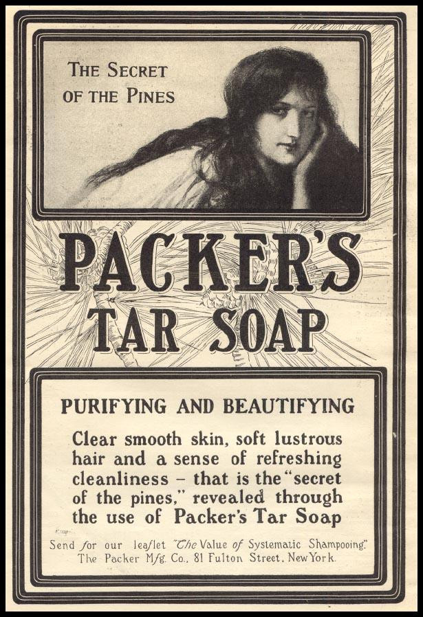 Packer's Tar Soap advertisement: The Secret of the Pines — historic image
