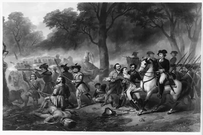 Life of George Washington--The soldier / lith. by Régnier, imp. Lemercier, Paris.