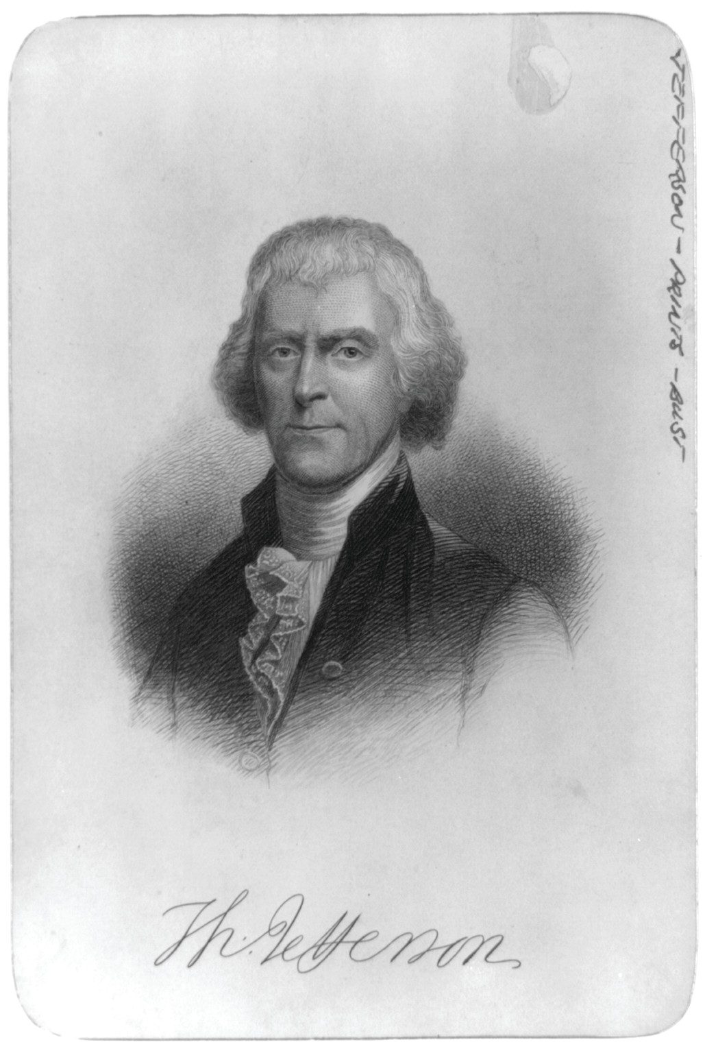 Thomas Jefferson, 1743-1826, [no date recorded on caption card] — antique engraving