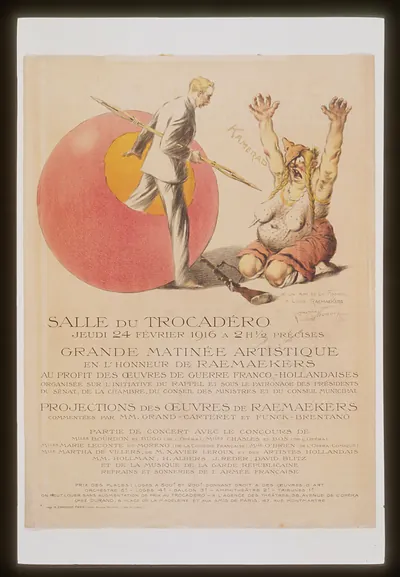 Salle du Trocadeacutero . . . Grande matineacutee artistique en lhonneur de Raemaekers
