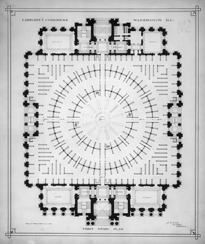 [Library of Congress, Washington, D.C. First story plan]