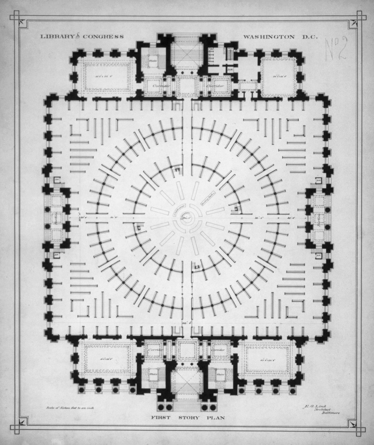 [Library of Congress, Washington, D.C. First story plan], and Engineering (ADE) Drawings" (http://www.loc.gov/rr/print/res/103_ade.html)." — historic drawing