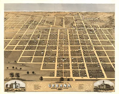 IL Urbana 1869 MAP