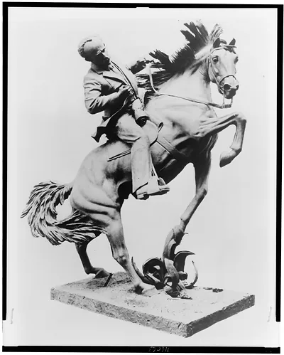 [Sculpture of Jose Marti on horseback]