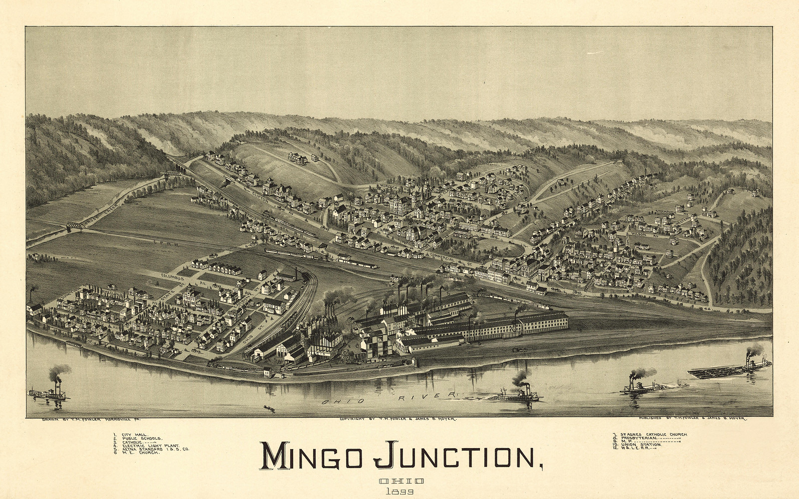 Mingo Junction, Ohio, 1899, 1899 — antique map