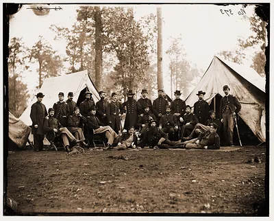 Culpeper Virginia. Officers of 80th New York Infantry (Alston Guard. 20th Regiment