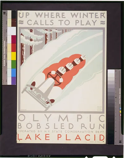 Up where winter calls to play Olympic bobsled run Lake Placid / J. Rivolta.