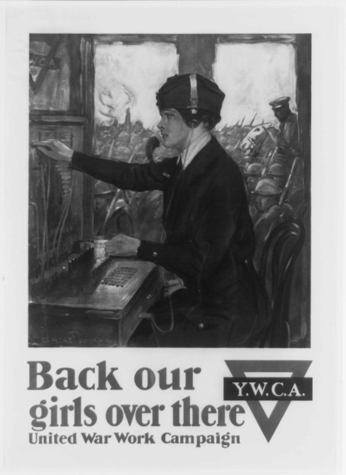 Back our girls over there United War Work Campaign / Clarence F. Underwood., 1918 — vintage poster