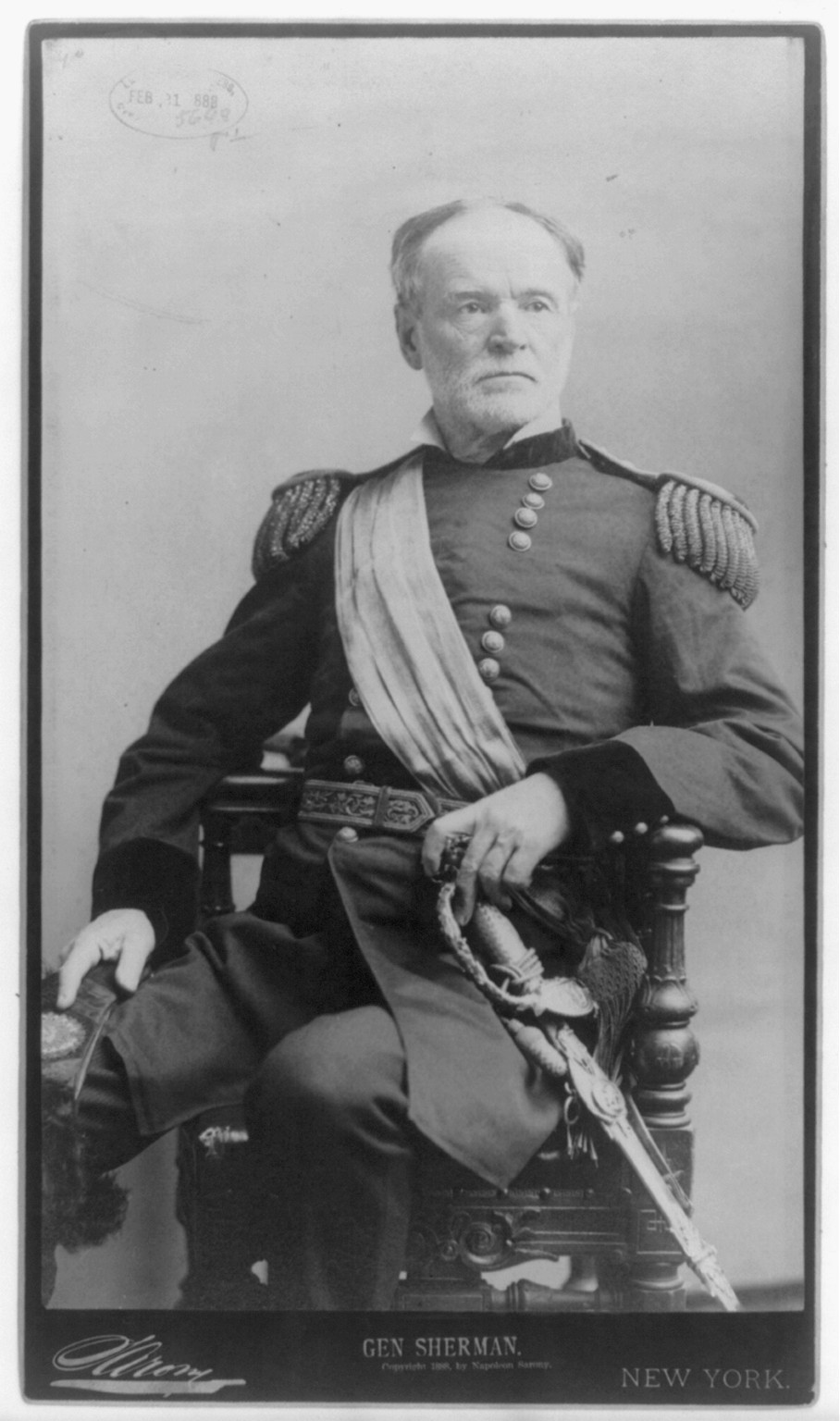 William Tecumseh Sherman, 1820-1891, c1888. — historic photograph