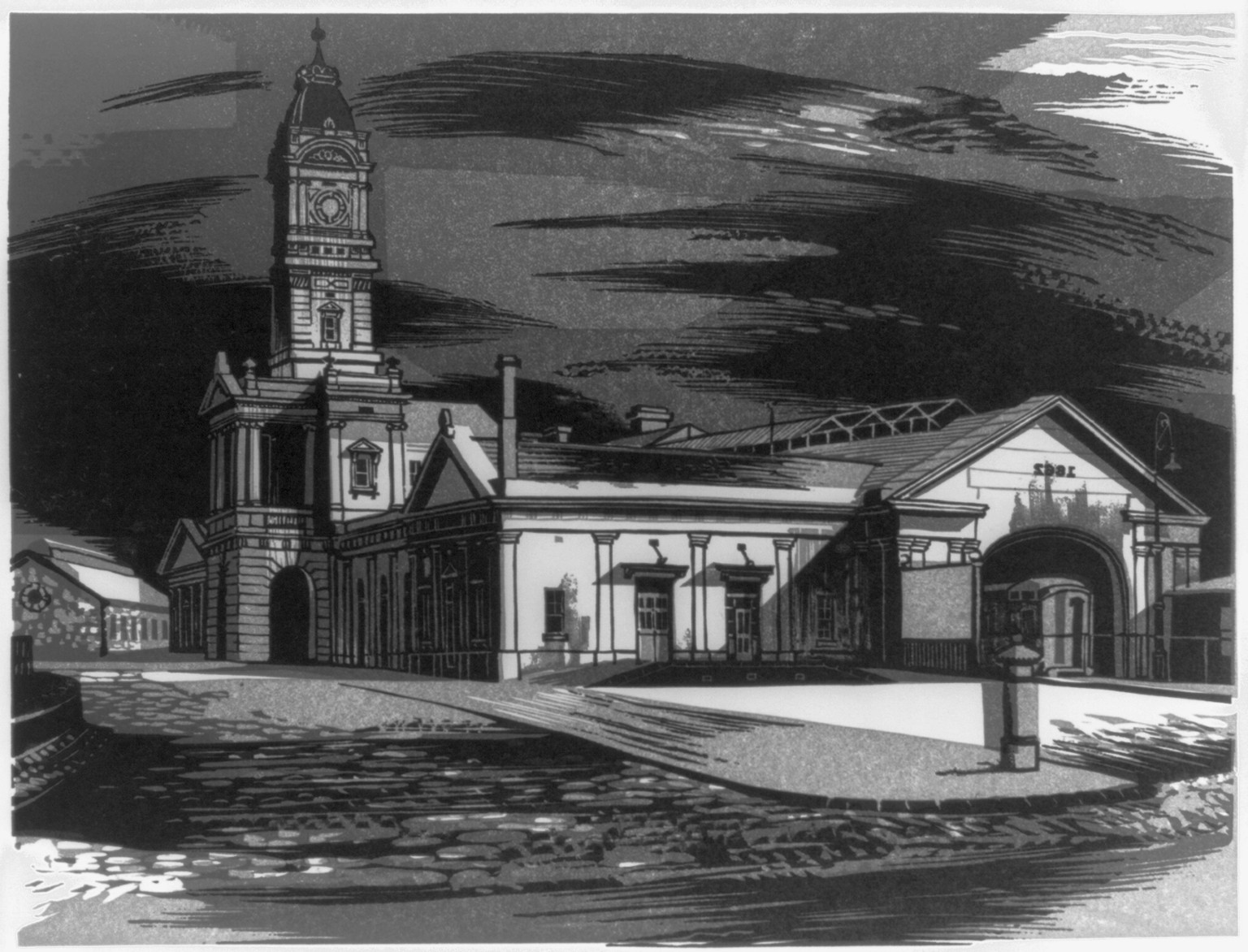 [San Francisco ferry terminal] — historic print