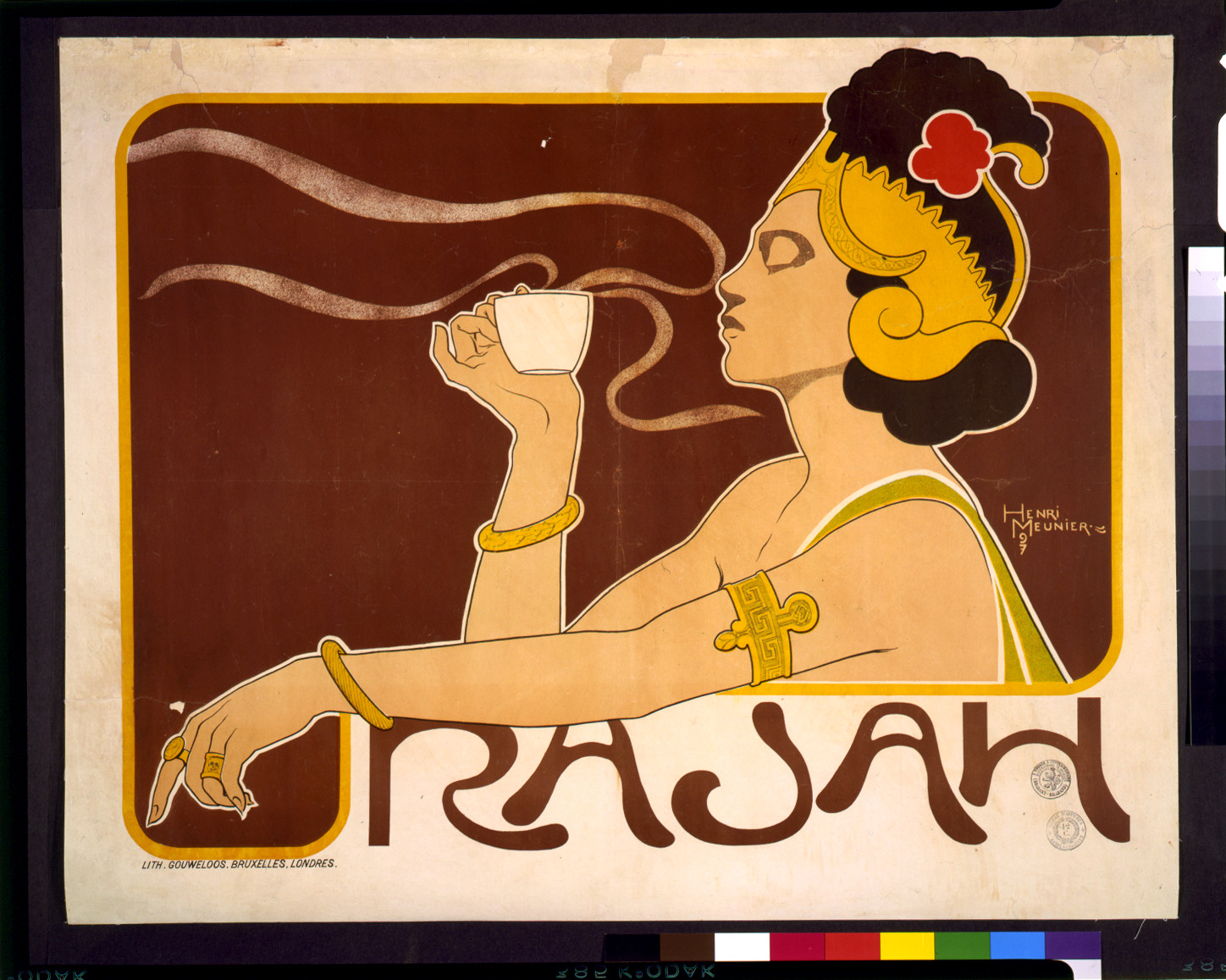 Rajah / Henri Meunier., Bruxelles : Lith. Gouweloos, [18]97. — vintage poster