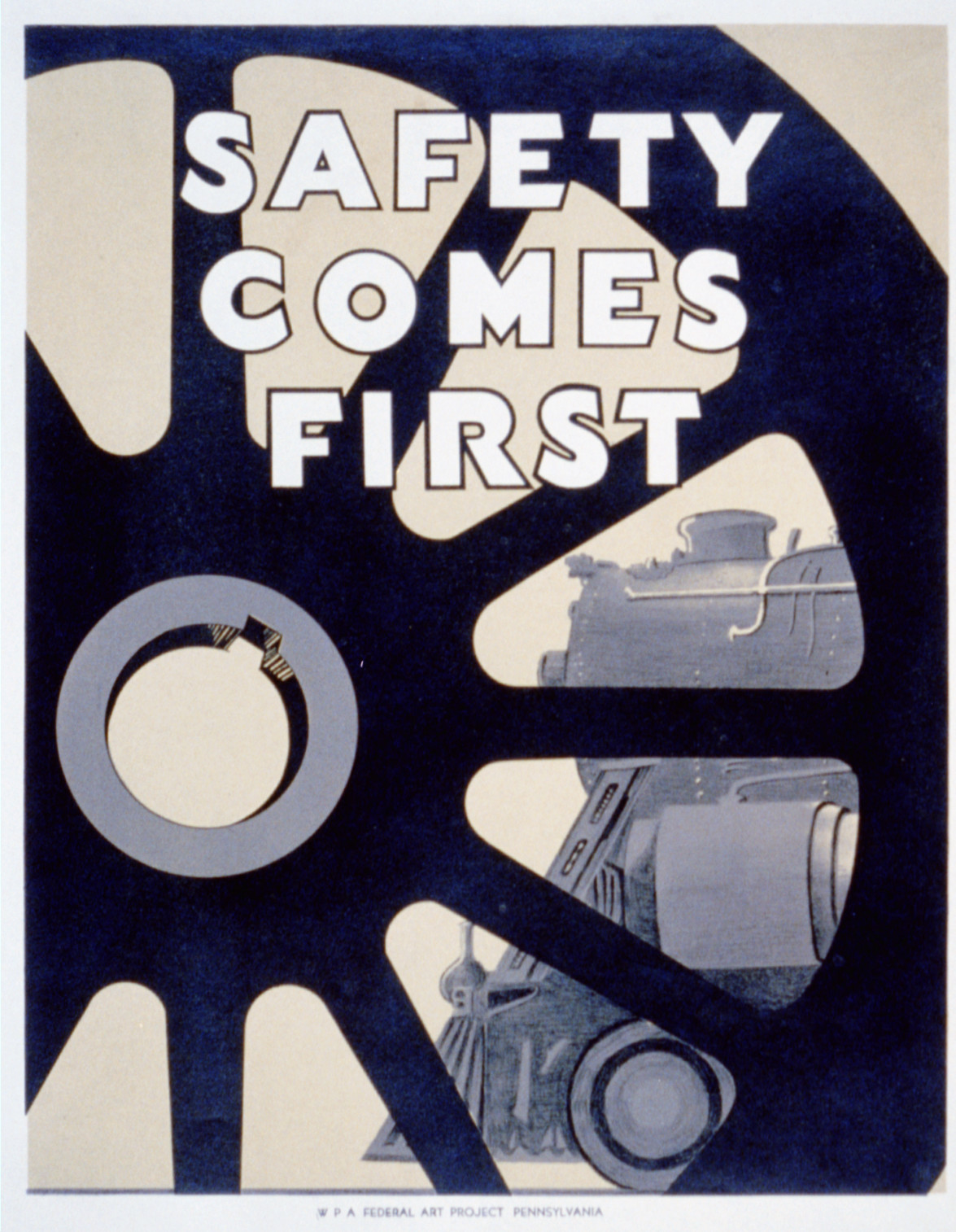 Safety comes first, 1936 — vintage poster