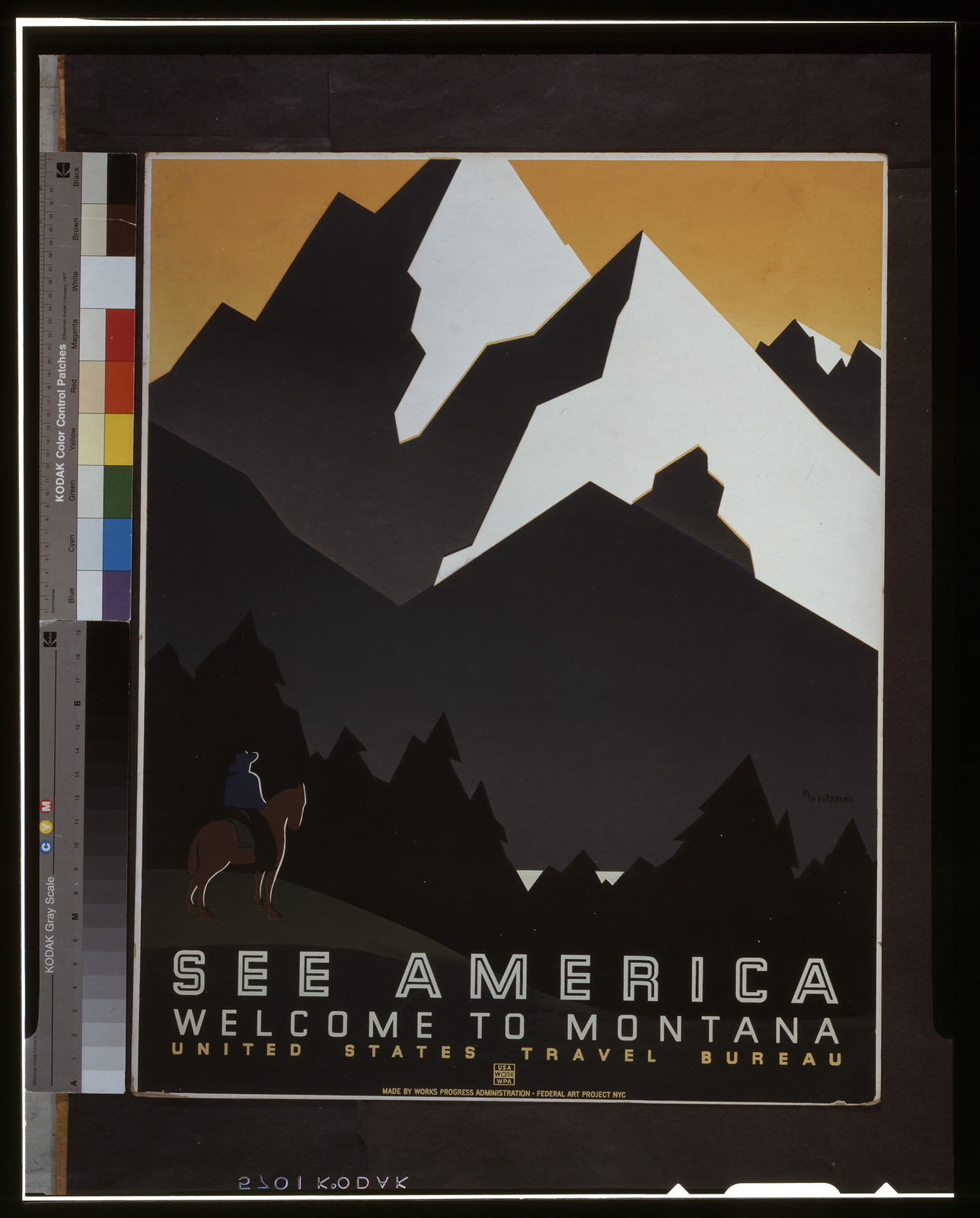 See America Welcome to Montana / M. Weitzman., NYC : Works Progress Administration Federal Art Project, [between 1936 and 1939] — vintage poster
