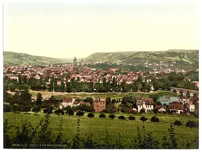 Jena from Hansberge (i.e Hausberge) Thuringia Germany