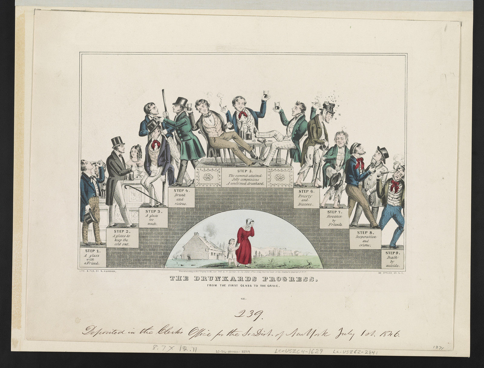 The Drunkard's Progress, From the First Glass to the Grave — historic image