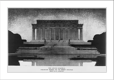 The Lincoln Memorial, Preliminary Drawing for the Present Structure