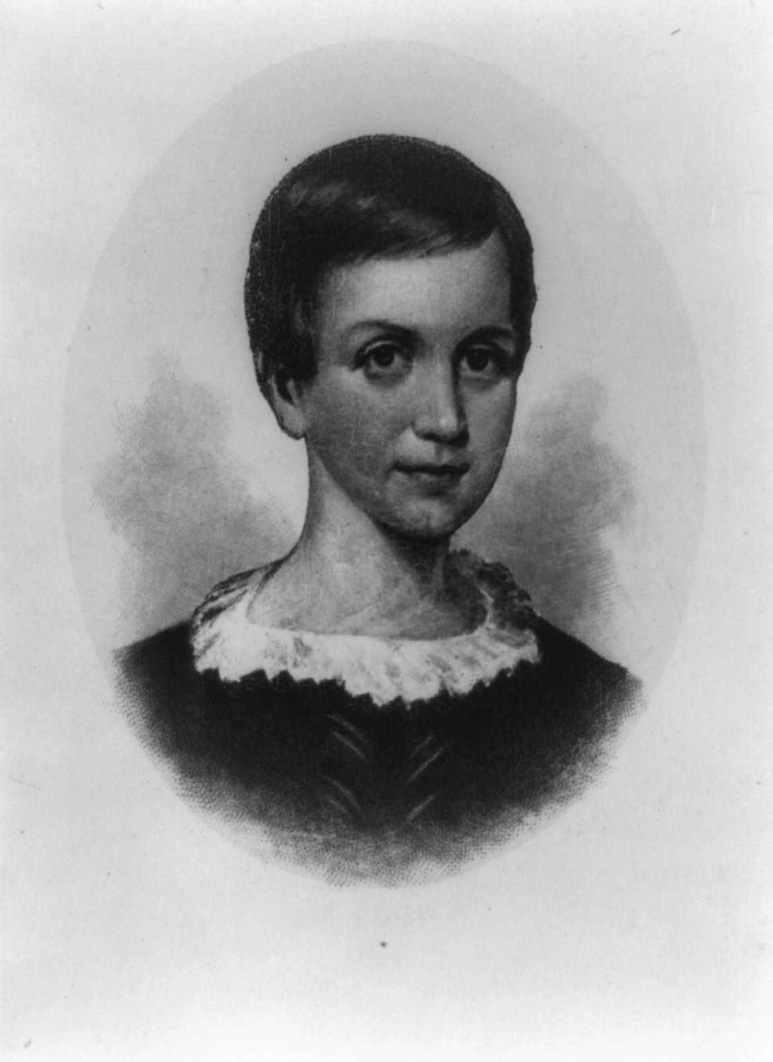[Emily Dickinson, head-and-shoulders portrait, facing right], 1894 — antique lithograph