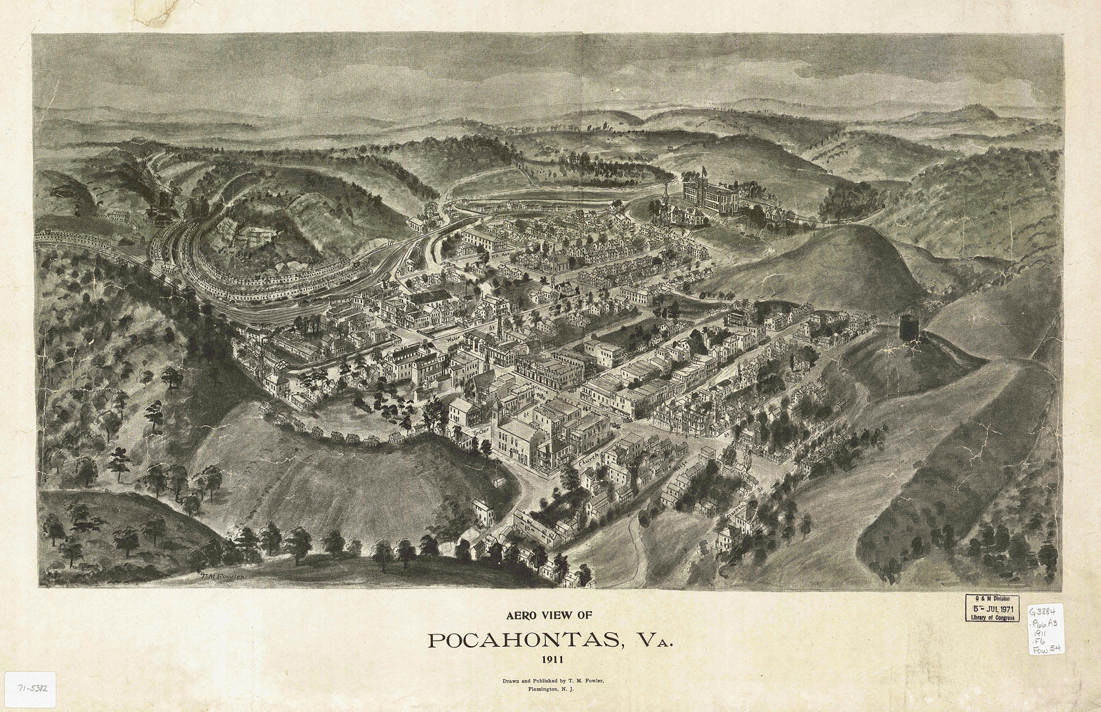 Pocahontas, Virginia, 1911, 1911 — antique map