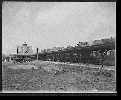 [Saranac Lake, central station, Adirondacks, N.Y.]