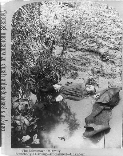 The Johnstown Calamity [Johnstown, Pa. Flood, 1889]: Somebody's darling - unclaimed - unknown