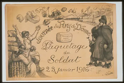 Journeacutee du Puy de Doumlme. Paquetage du soldat. 23 janvier 1916