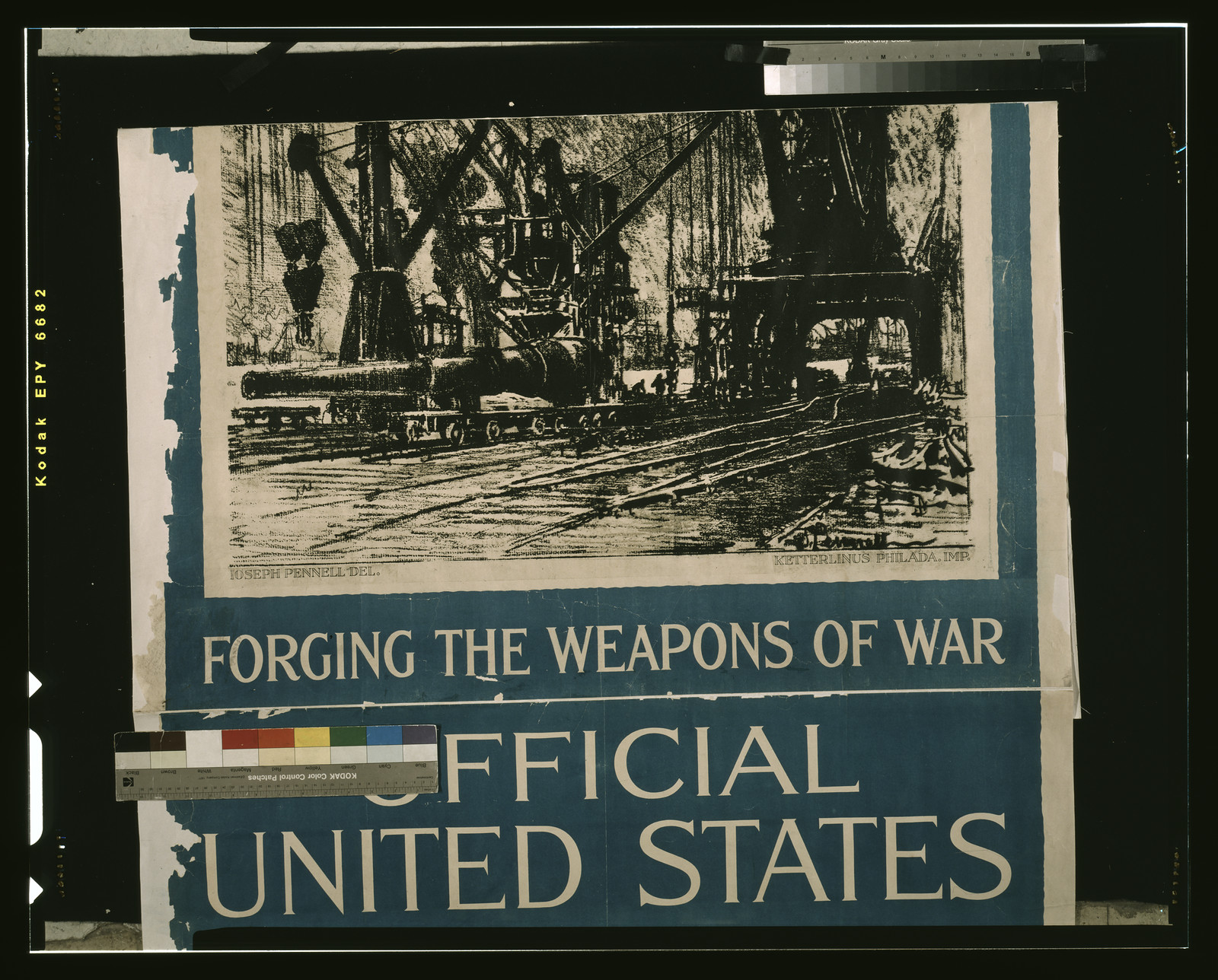 Forging the Weapons of War, Official United States poster — vintage poster