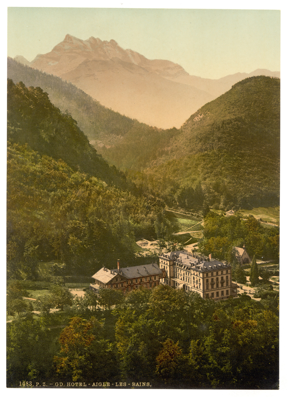 Hotel Aigle Vaud Canton of Switzerland, [between ca. 1890 and ca. 1900]. — historic print