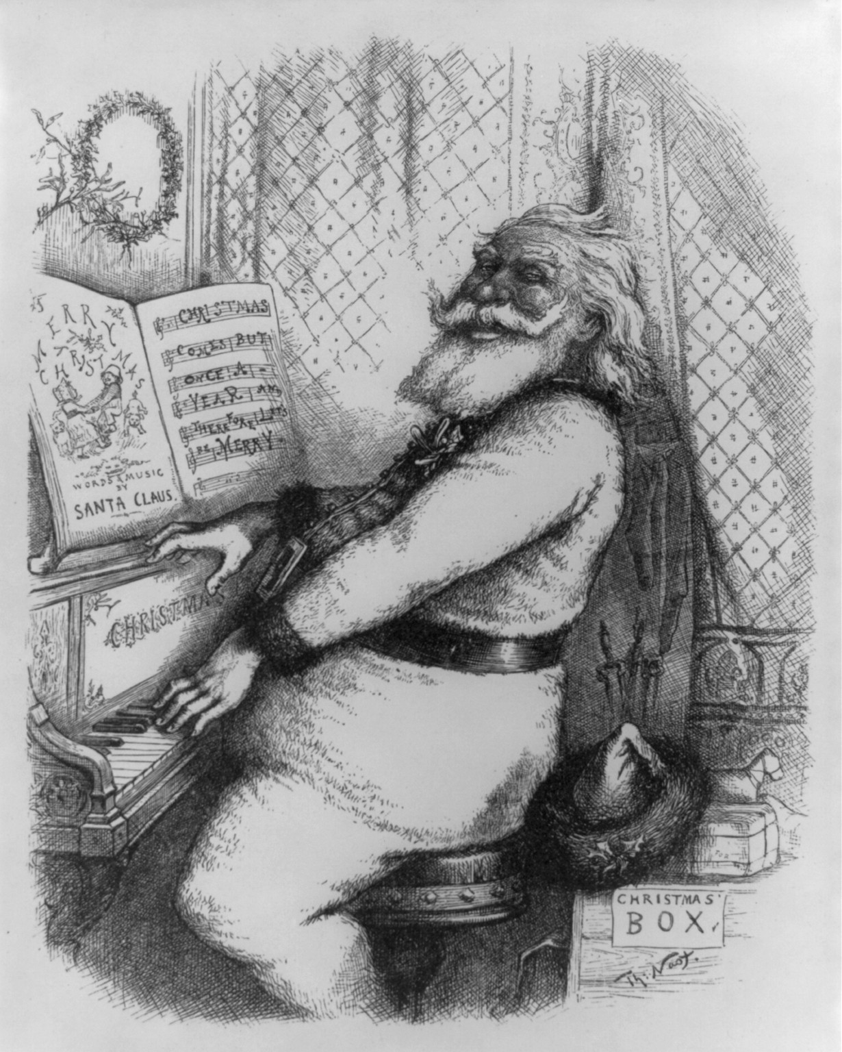 For he's a jolly good fellow so say we all of us"", c1889. — antique engraving