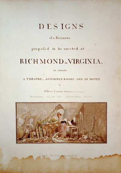 [Theater and hotel building (Theatre Richmond Virginia. 3-Title Sheet with vignette]"