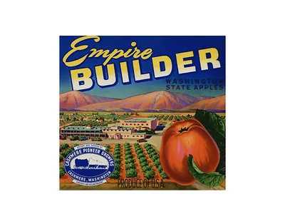 Empire Builder Washington State Apples crate label